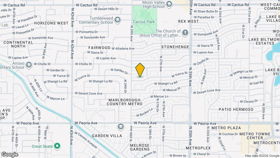 3822 W Yucca St Map and Location Details