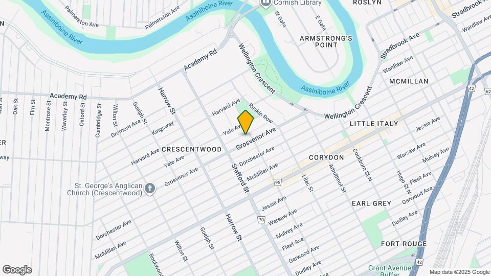 883 Grosvenor Avenue Apartment Map and Location Details