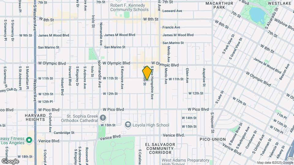 1116 S Berendo St Mapa y Detalles de la Ubicación