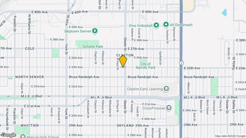 3457 Steele St Map and Location Details