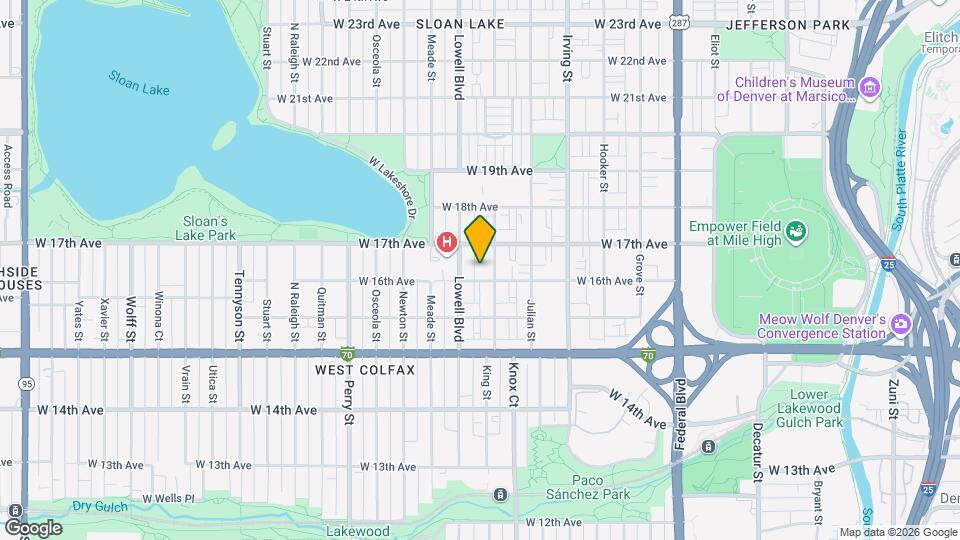 3521 W 16th Ave Mapa y Detalles de la Ubicación