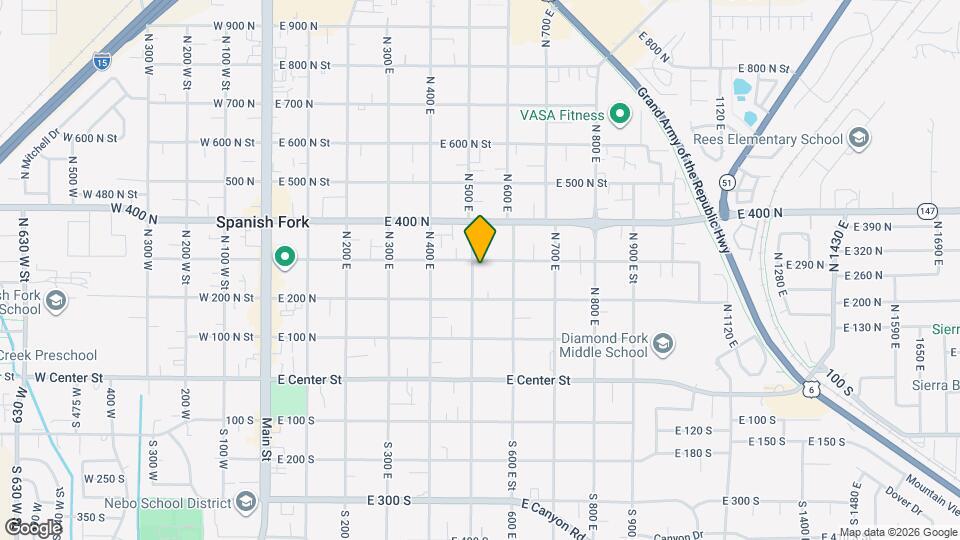 270 N 500 E Map and Location Details