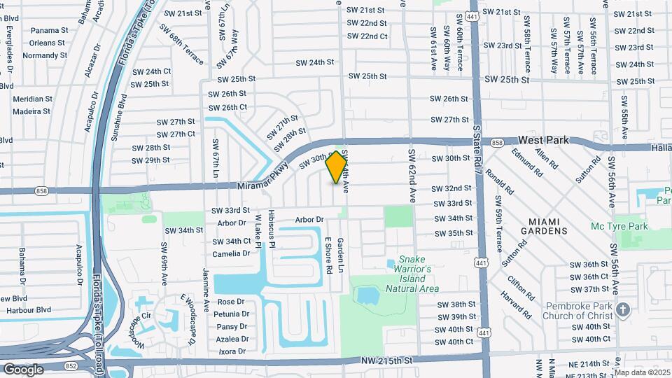 3211 SW 64th Terrace Map and Location Details