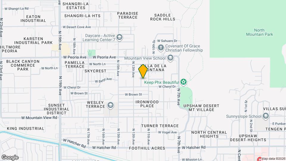 10219 N 12th Ave Mapa y Detalles de la Ubicación