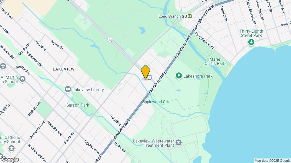 1345 Lakeshore Rd E Map and Location Details