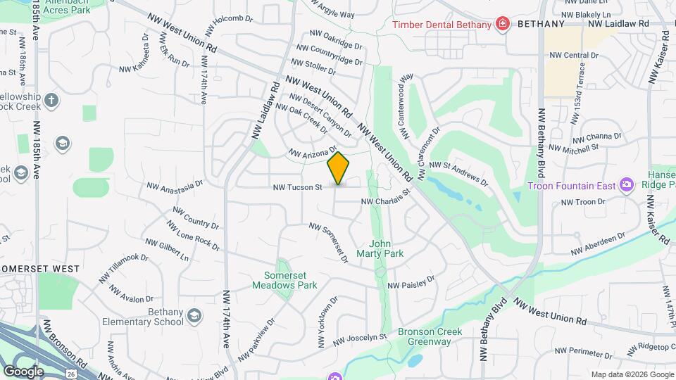 16698 NW Tucson St Map and Location Details