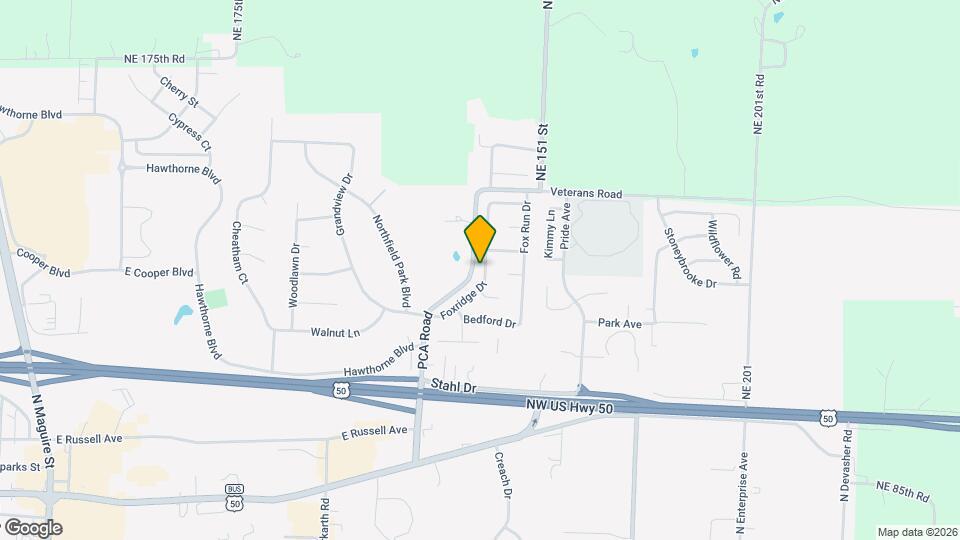 1105 Foxridge Dr Map and Location Details