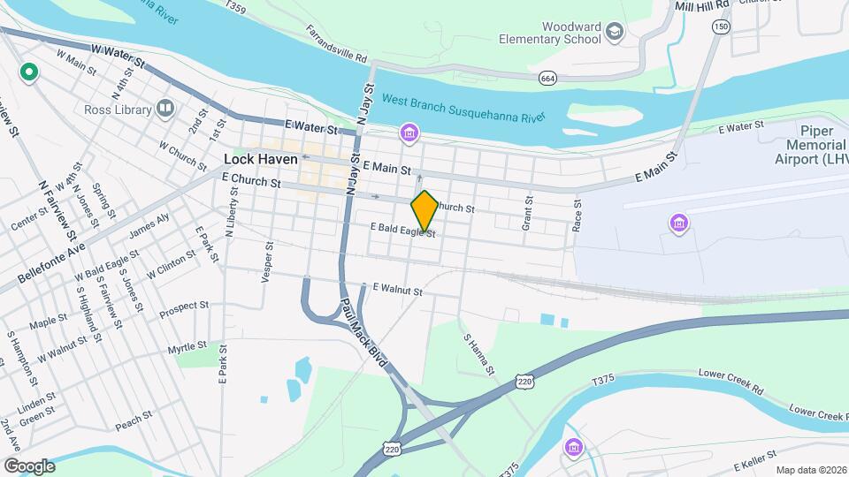 422 E Bald Eagle St Map and Location Details