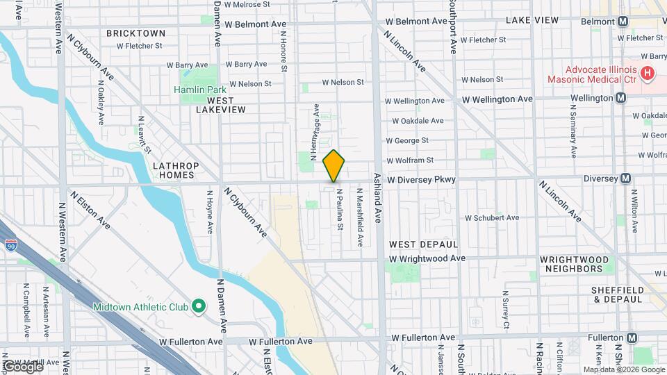 1713 W Diversey Pkwy Map and Location Details