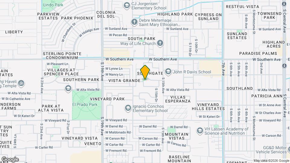 6227 S 16th Dr Map and Location Details