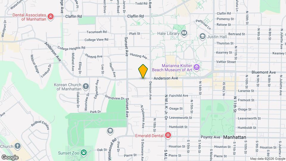 1821 Anderson Ave Map and Location Details