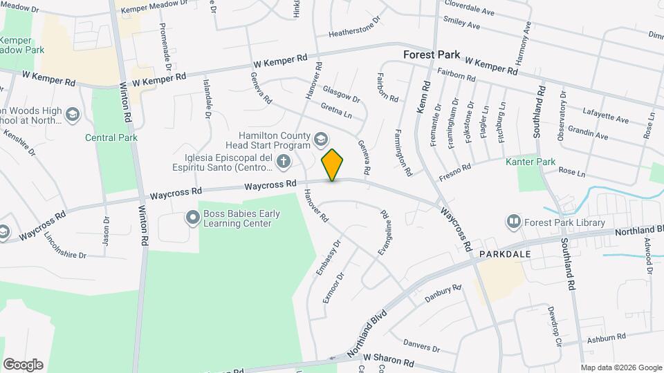 931 Waycross Rd Map and Location Details