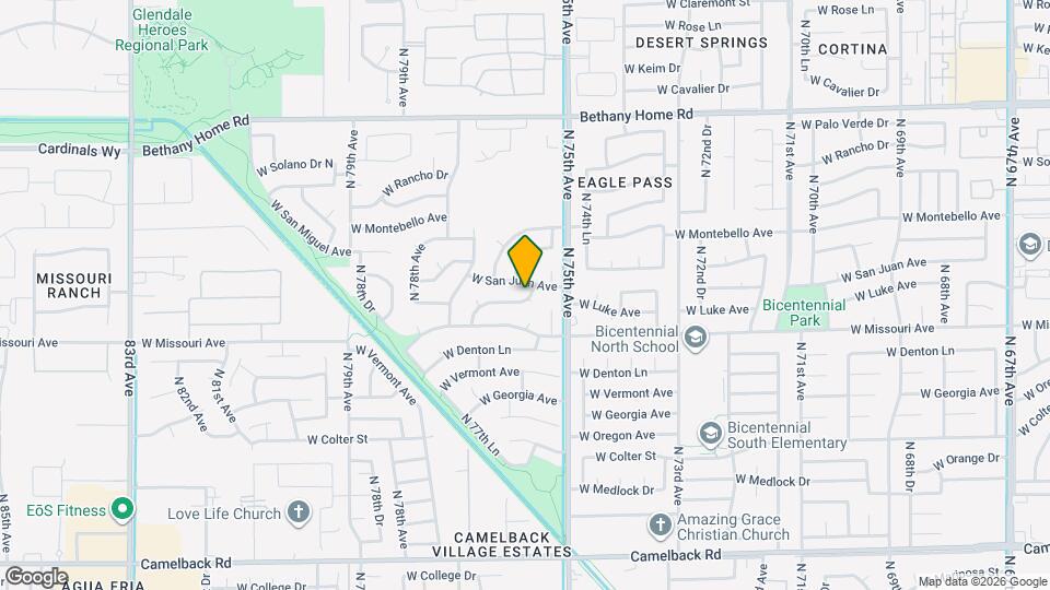 7530 W Luke Ave Map and Location Details