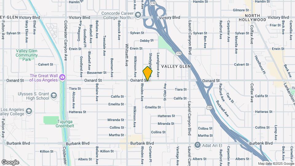 12348 Oxnard St Map and Location Details