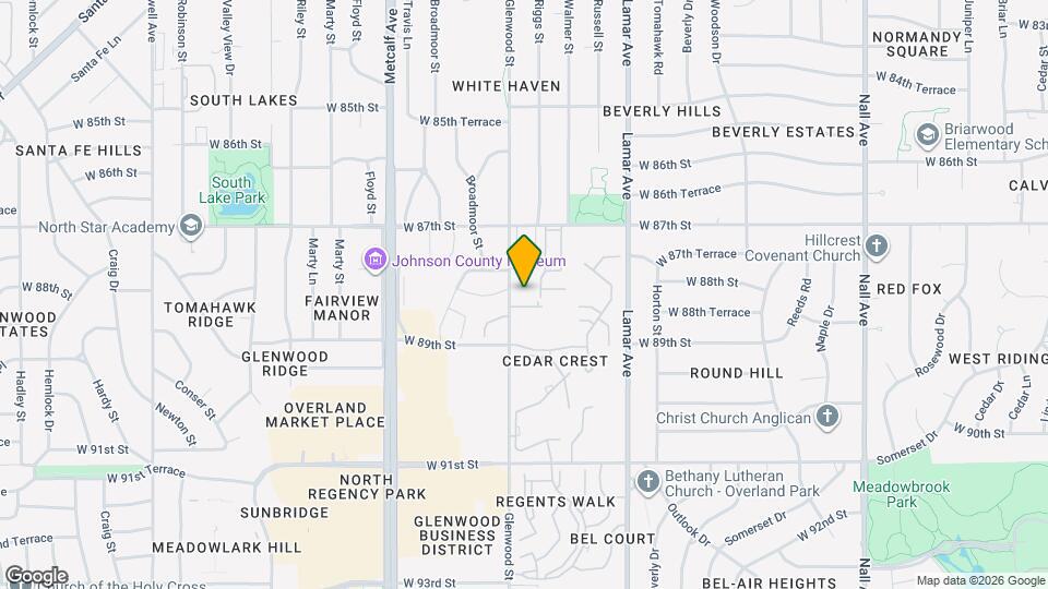 8833 Glenwood Ct Map and Location Details