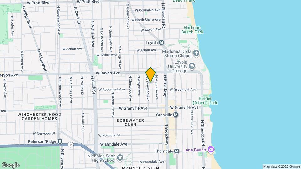 6315 N Lakewood Ave Map and Location Details