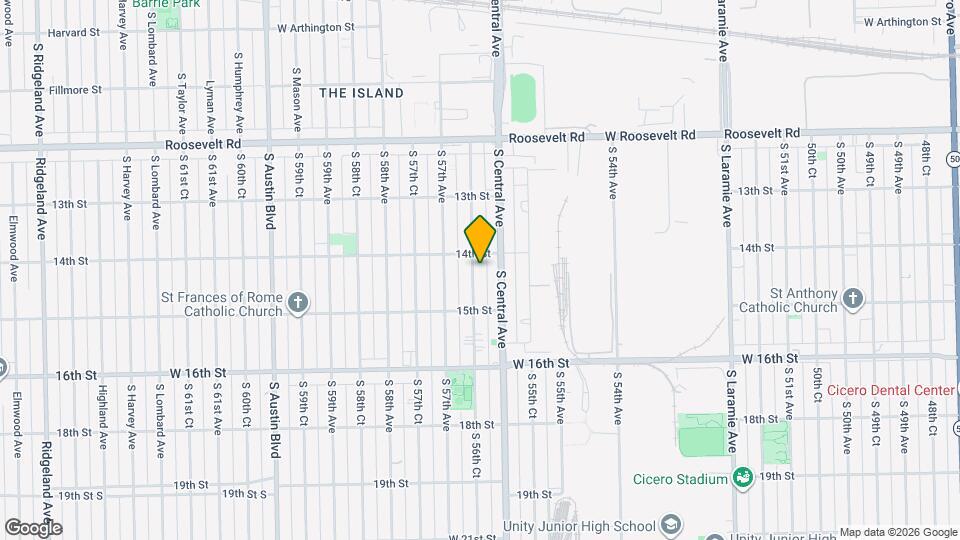 1411 S 56th Ct Map and Location Details