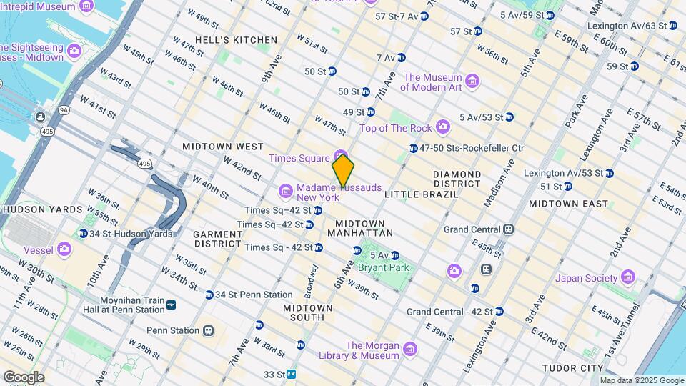 158 W 44th St Map and Location Details