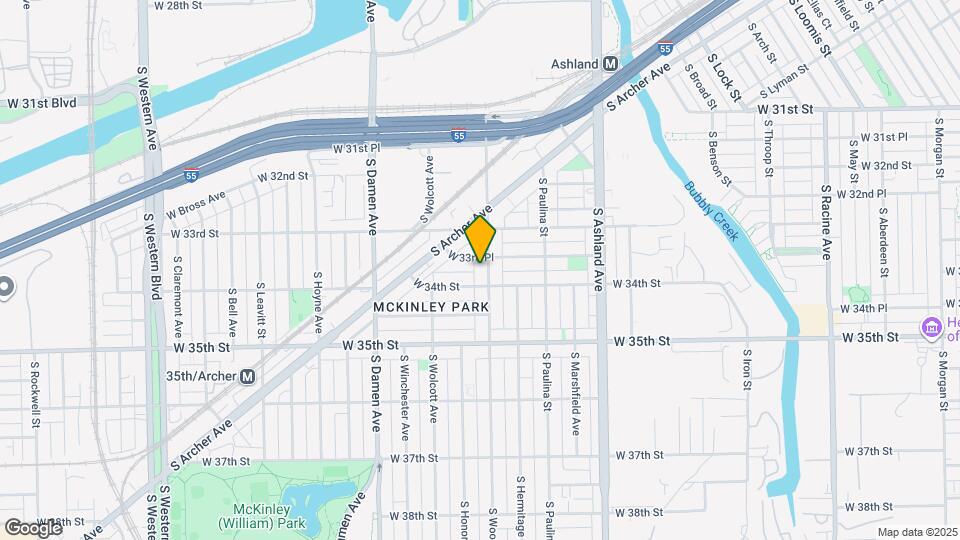 3344 S Wood St, Unit Apartment 1 Map and Location Details