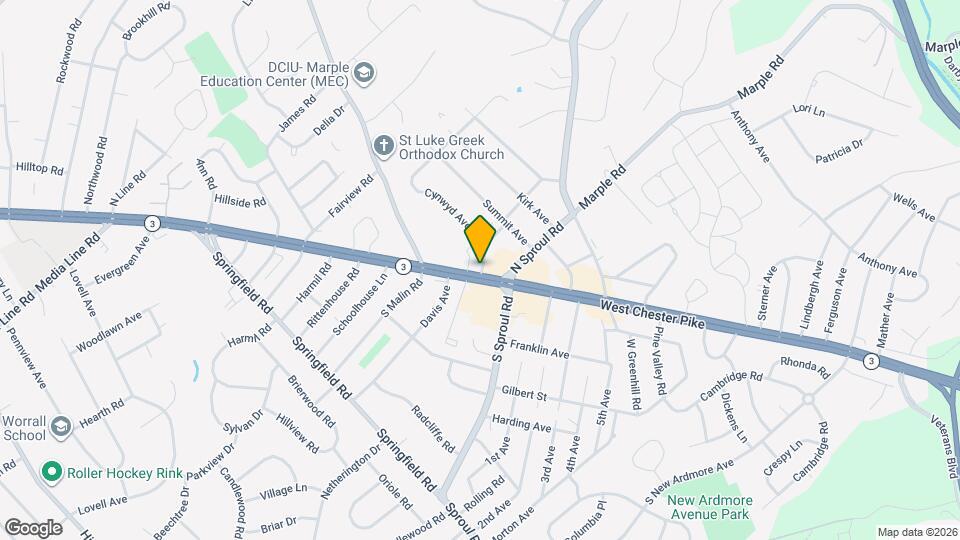 2 Broomall Ave Map and Location Details