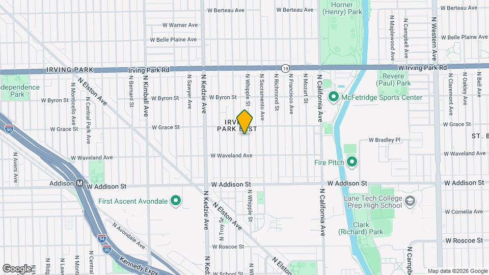 3736 N Whipple St Map and Location Details