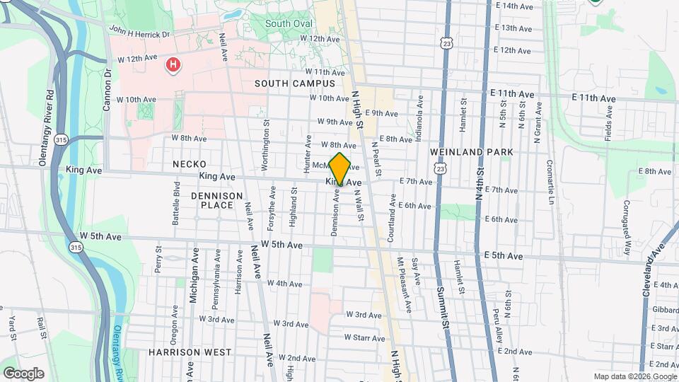 1356 Dennison Ave Map and Location Details