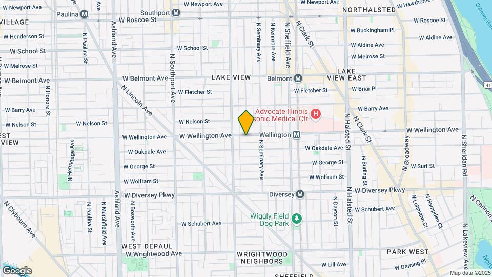1133 W Wellington Ave Map and Location Details