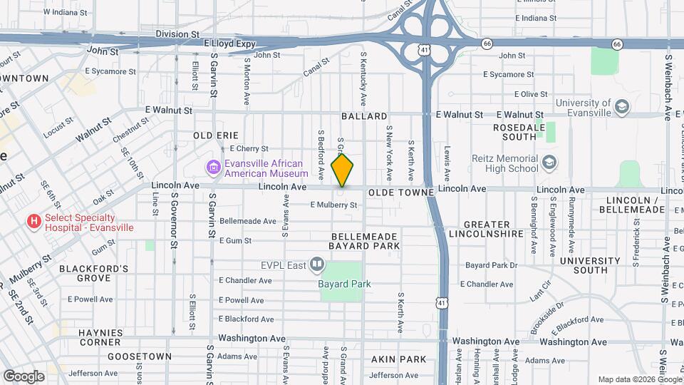 909 Lincoln Ave Map and Location Details