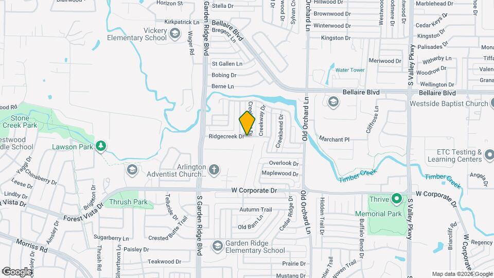 1420 Ridgecreek Dr Map and Location Details