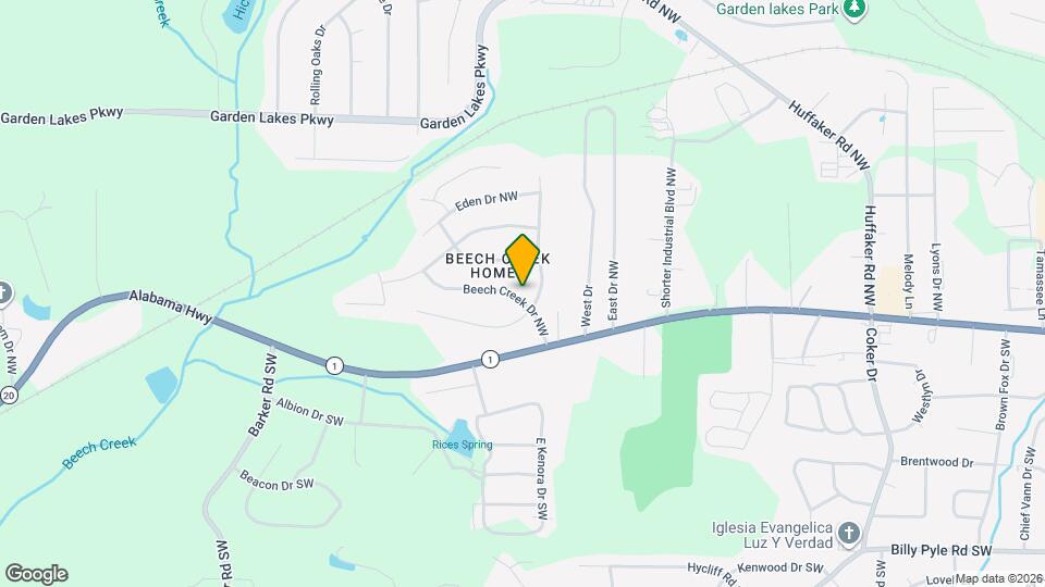 102 Beech Creek Dr NW Map and Location Details