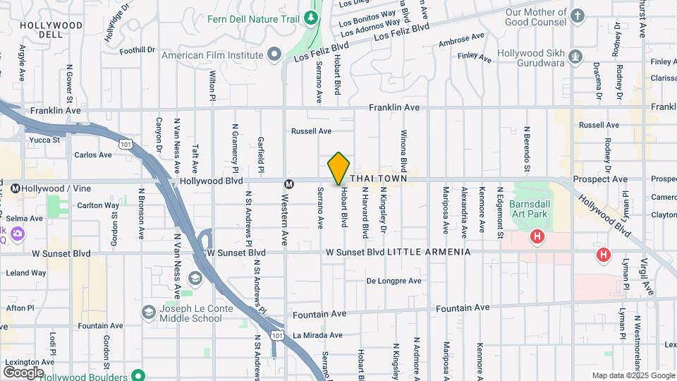 1651 N Hobart Blvd Map and Location Details