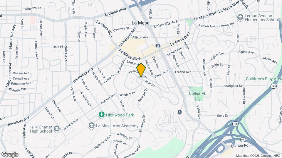 8090 Vista Dr, Unit 8090 Vista Drive, La Mesa, CA 91941 Map and Location Details