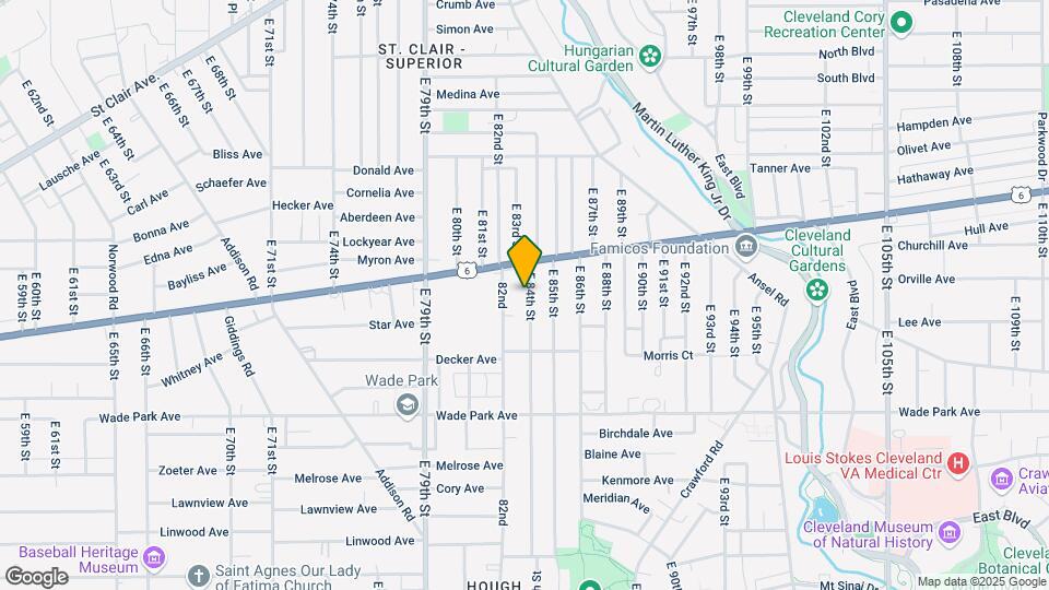 1332 E 84th St Map and Location Details