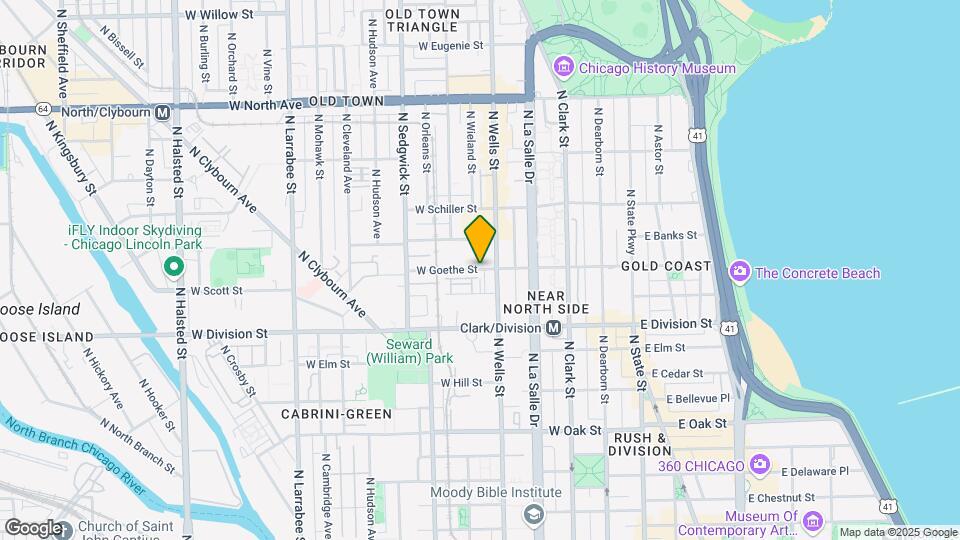211 W Goethe St Map and Location Details
