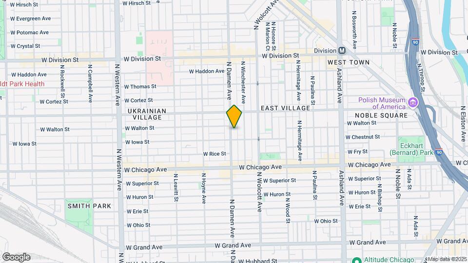 917 N Damen Ave Map and Location Details