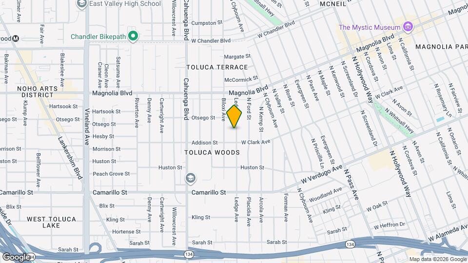 5027 Ledge Ave Map and Location Details