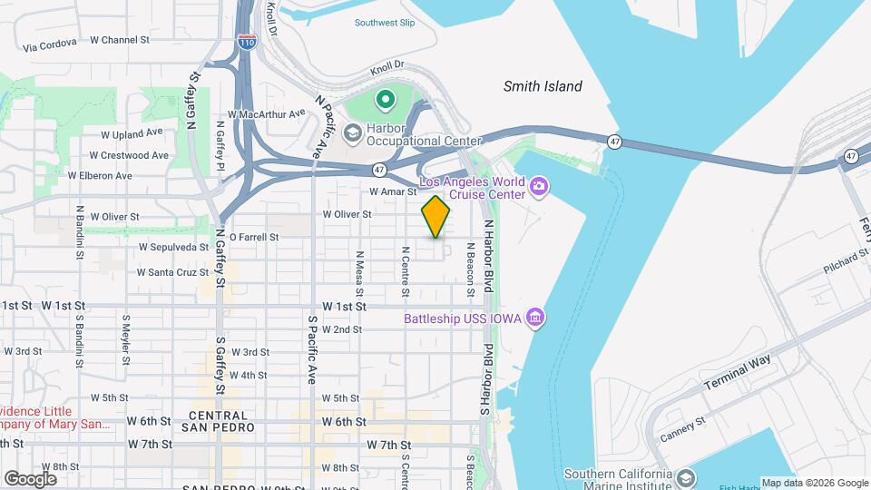 335 N Palos Verdes St, Unit San Pedro Harbor View Apartments Map and Location Details