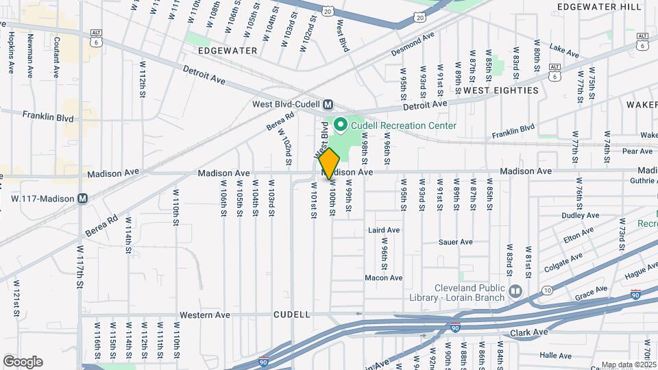 2018 W 100th St Map and Location Details