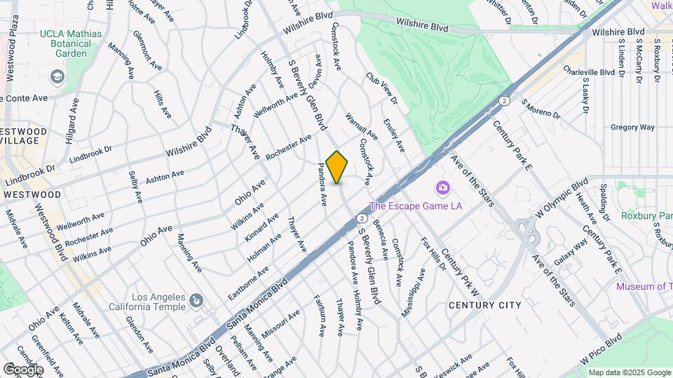 1617 S Beverly Glen Blvd Map and Location Details