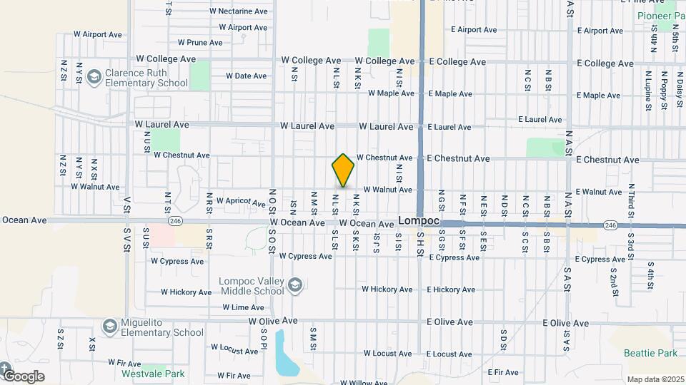 414 W Walnut Ave Map and Location Details