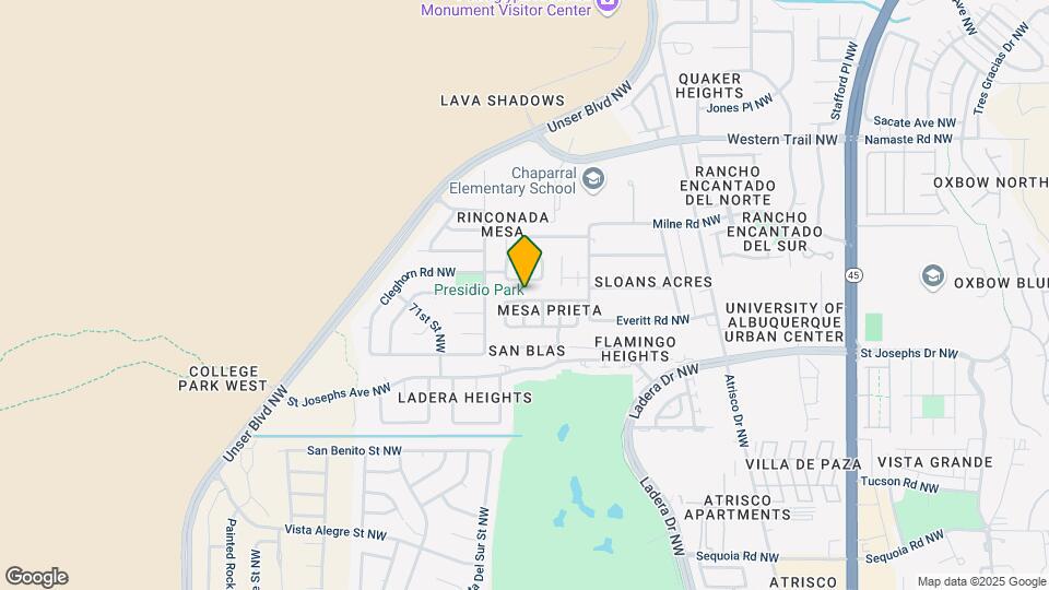 6535 Tierra Prieta Ave NW Map and Location Details