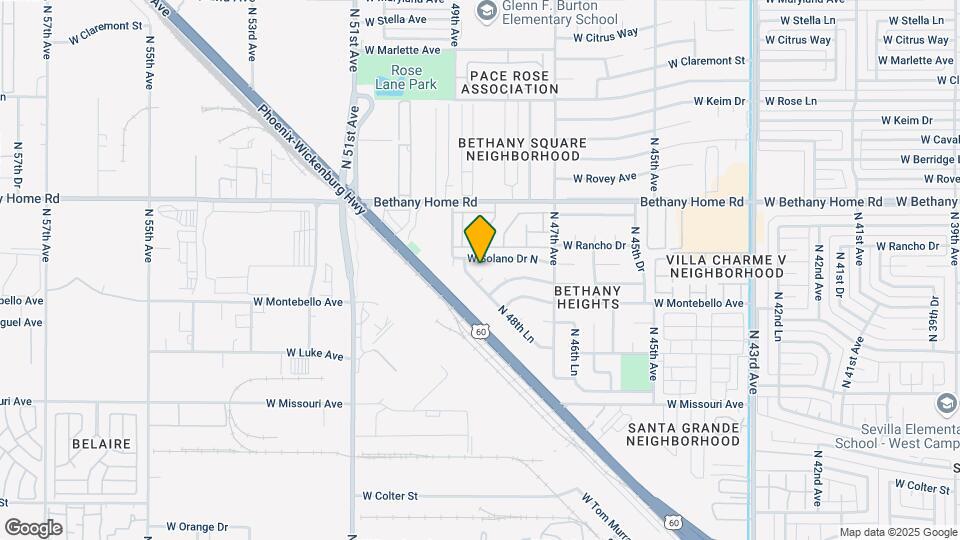 5747 N 48th Ln Map and Location Details