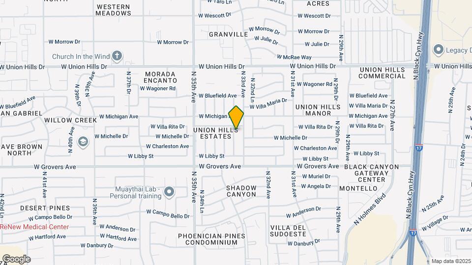 18017 N 33rd Dr Map and Location Details