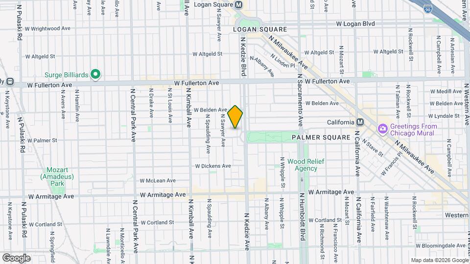2204 N Kedzie Blvd, Unit 2 Map and Location Details