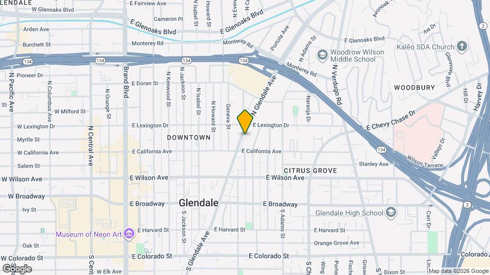 330 N Glendale Ave Map and Location Details