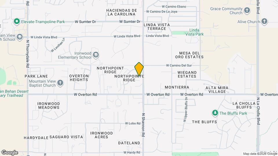 9288 N Yorkshire Ct Map and Location Details