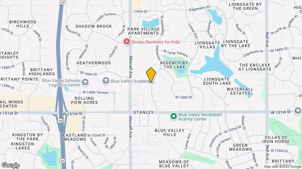 6701 W 149th Terrace Map and Location Details