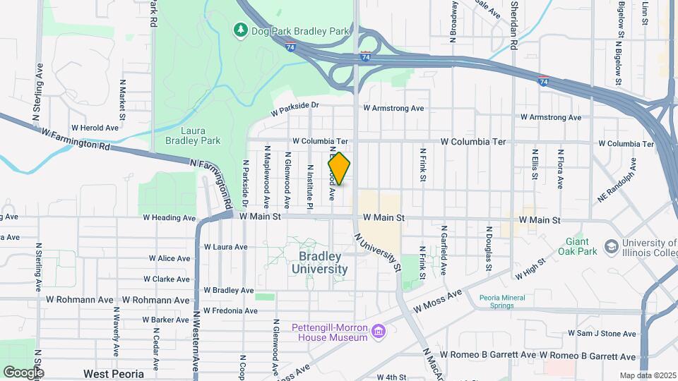 1026 N Elmwood Ave Map and Location Details