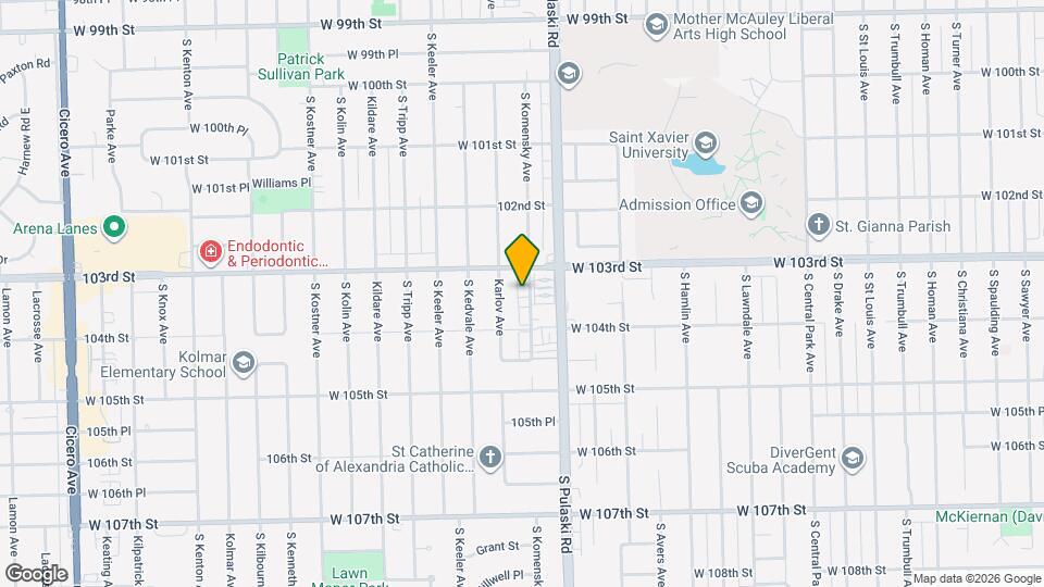 10316 S Komensky Ave Map and Location Details