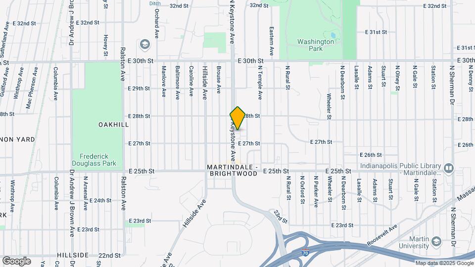 2721 N Keystone Ave Map and Location Details